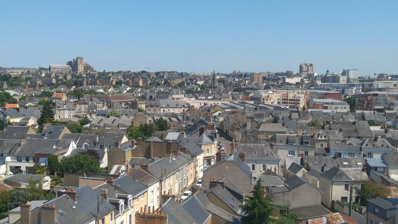 Vue du Mans, préfecture de la Sarthe